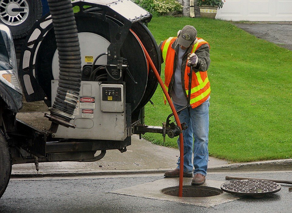 underground gutter drain cleaning service